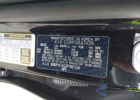 2023 Kia Sportage Hybrid Ex z USA, uszkodzony, nr VIN KNDPVCAG2P7067116